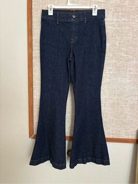 SPANXshape EveryWear Pintuck Flare Jeans - Raw Indigo - Size M
